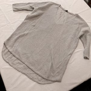 Express Gray V-Neck Sweater